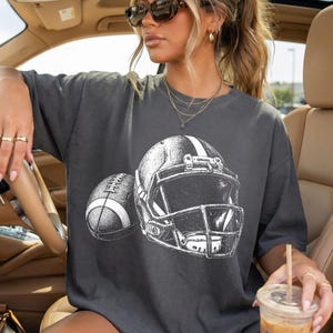 Trendy Retro Football PNG, High School Football, Mom Football Player Shirt Design