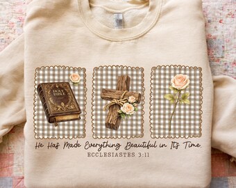 Cottagecore Christian PNG, Ecclésiaste 3:1, sublimation de versets bibliques