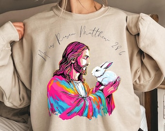 Brush Stroke Jesus PNG, He Is Risen PNG, Easter Bible Verse, Easter Shirt PNG, Easter Sublimation Design, Jesus Easter Png, Matthew 28:6