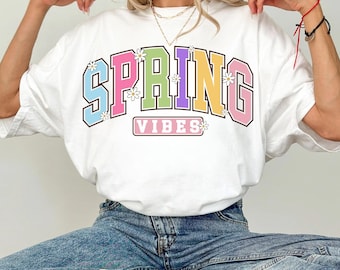 Spring Vibes png, Spring png, Spring Flowers png, Hello Spring png, Trendy Easter png, Spring Sign png, Spring Shirt png, Spring Floral Png