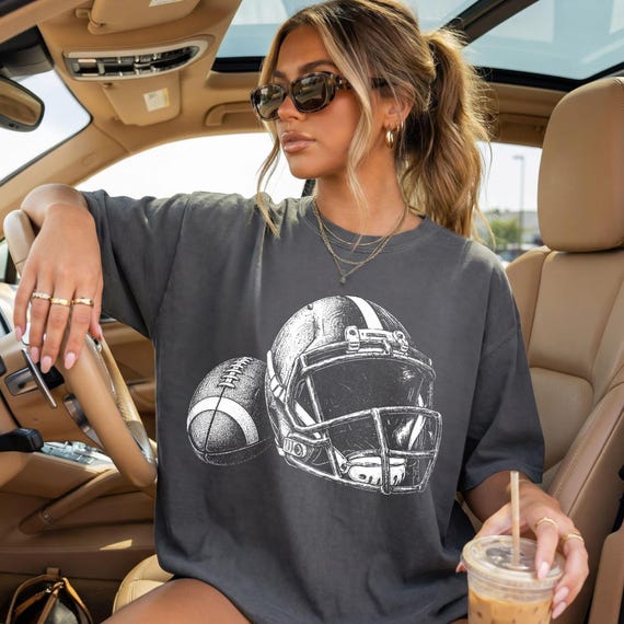 Trendy Retro Football PNG, High School Football, Mom Football Player Shirt Design