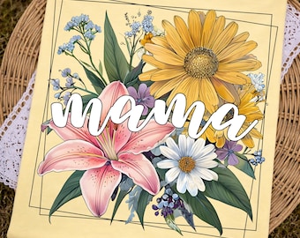 Floral Mama PNG, Mothers Day Botanic Sublimation