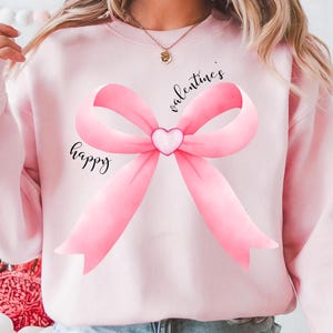 Happy Valentine&#39;s Png, Coquette Png, Valentine Png, Pink Coquette Bow Png, Valentine Coquette Png, Valentine&#39;s Day png, Heart png