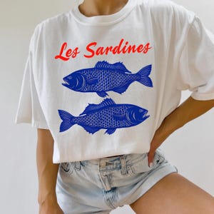 Tinned Fish French png, Sardines png, Fisherman Core png, Retro Tinned Fish, Fisherman Aesthetic, Fisherman Shirt Design, Coastal Aesthetic