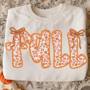 Preppy Fall png, Coquette Fall png, Fall Cottage Core Ditsy Flowers Fall png, Autumn png, Girly Floral Fall png, Lace Fall png, Pumpkin png, Sublimation Design.