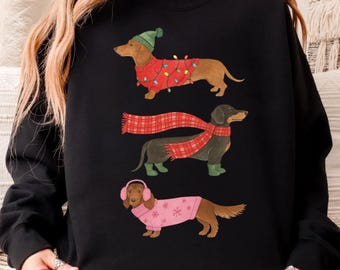 Christmas Dachshund Dog Png, Weenie Dog Sublimation, Dog Lover Shirt Png