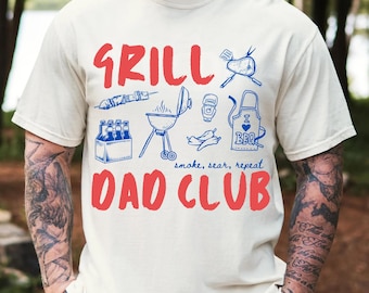 Grill Dad Club PNG, Father's Day Png, Funny Dad's Shirt Png