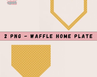 2 Waffle home plate, Drip baseball plate PNG, Baseball Ice Cream Drip Png, Drippy baseball icecream png, Ice Cream Drip Png, trendy png