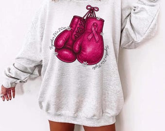 Breast Cancer Awareness Boxing Gloves PNG, Fight Like A Girl Shirt Design