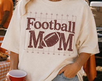 Retro Football MOM PNG, Mom Football Player, Touchdown Season, Fall Sports Graphic