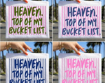 Heaven Top Of My Bucket List PNG, Trendy Christian Sublimation, Psalm Bible Verse Digital Download