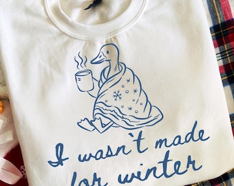 No nací para el invierno png, Invierno PNG, Temporada de frío, Ganso de invierno PNG, Ganso acogedor divertido para sublimación, Imágenes prediseñadas navideñas divertidas