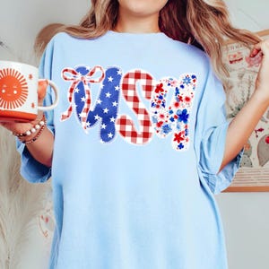 Spets USA Coquette Rosett Png, 4 juli blommig sublimering digital nedladdning