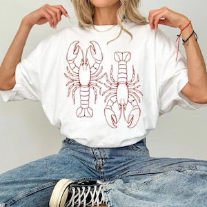Lobster png, Fisherman Shirt Design, Fish png, y2k baby tee, Tinned Sardines, Fisherman Aesthetic, Fisherman Aesthetic, Summer png, Ocean