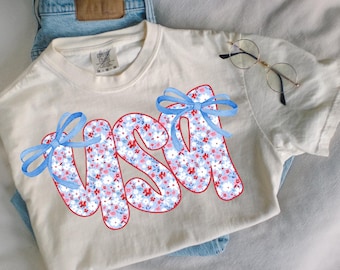 フローラルUSA PNG、コケット7月4日昇華、アメリカンガーリーデジタルダウンロード