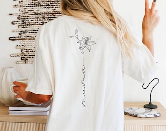 Minimalist Mama Flower PNG, Mother’s Day Shirt PNG