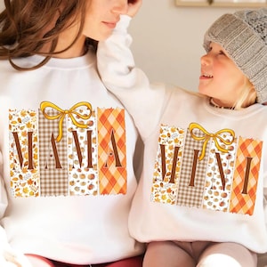 Fall Mama Mimi Matching png, Autumn Mimi Png, Coquette Mama and Me Png, Coquette Mama Mini Sublimation, Thanksgiving png, Autumn Sublimation