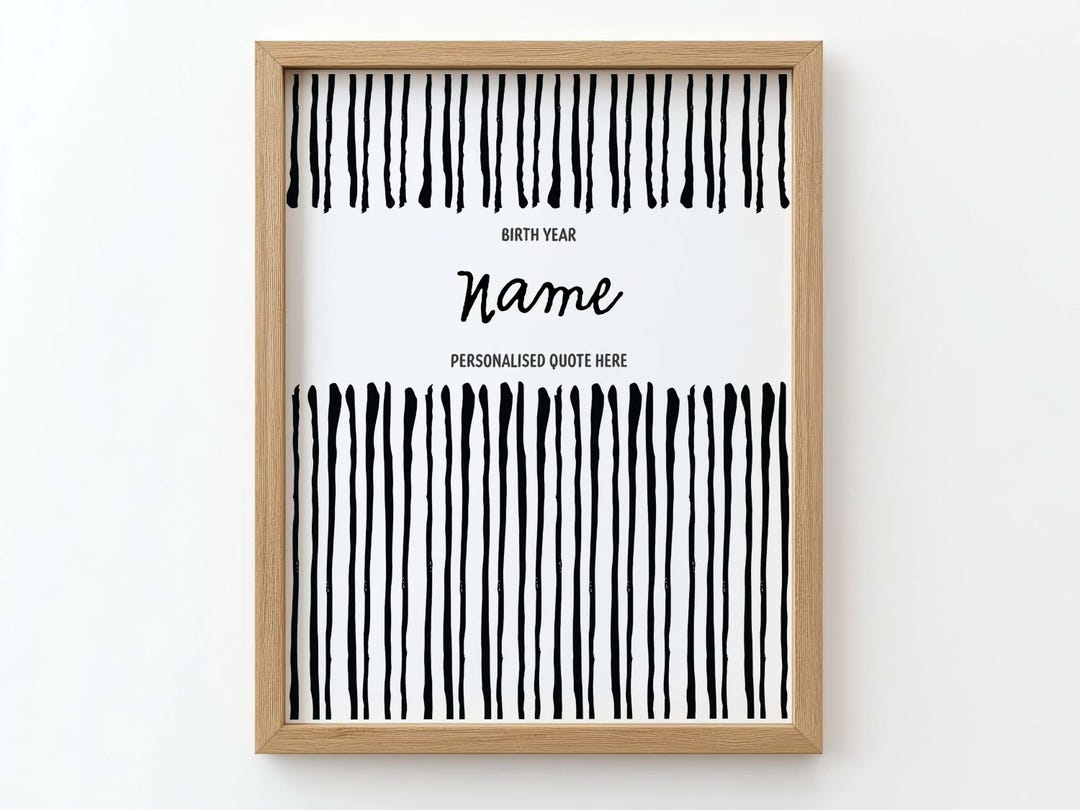 Personalized Baby Birth Poster | Custom Name and Birth Year Nursery ...