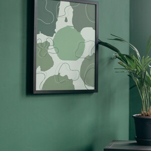 Sage Green Digital Wall Art, Sage Green Wall Art Printable, Living Room Wall Art, Living Room Decor, Abstract Art, Sage Green Decor