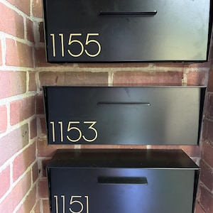 Mid-Century Modern Angled Mailbox: Custom Colors, Wall Mounted - The Vista by Modbox (Monochrome Collection)