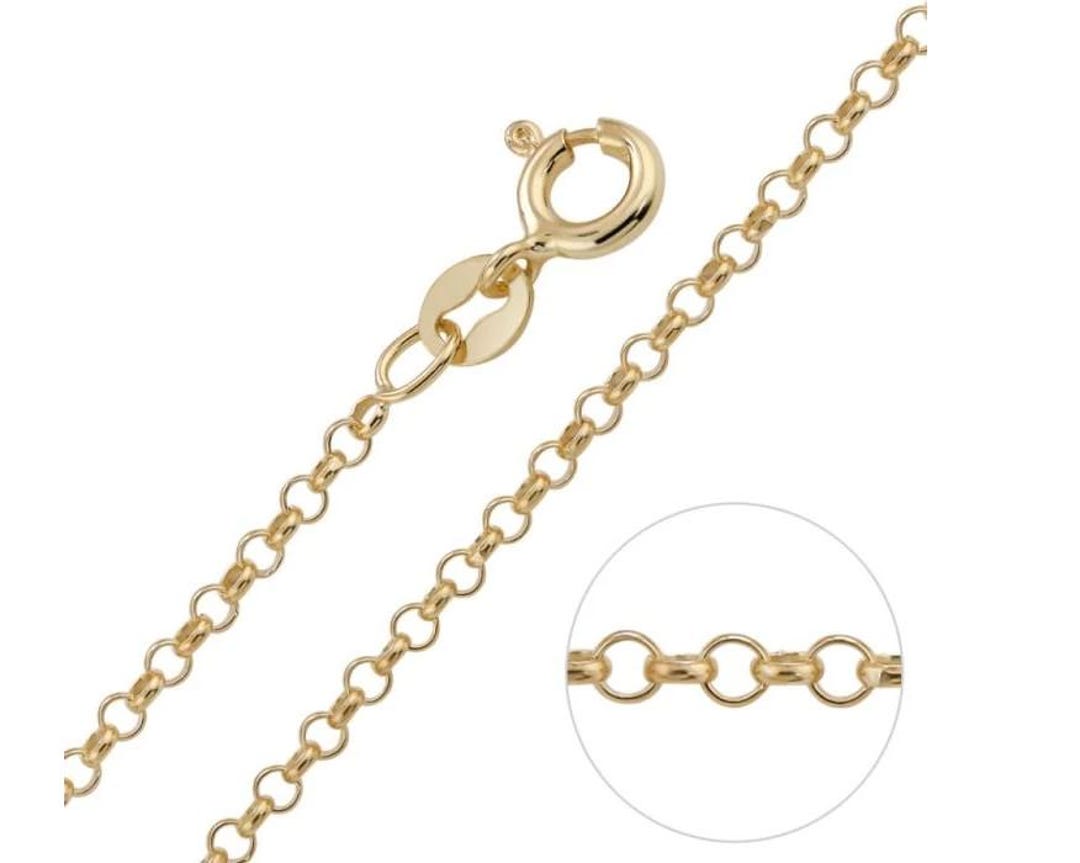 9ct Gold Rolo Chain Necklace 16 18 20 22 24 Inches - Etsy