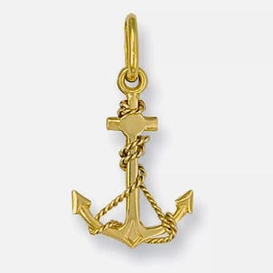 9ct Gold Anchor Pendant Hallmarked Gift boxed