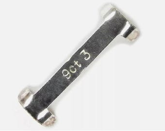 Reductor de clip para anillo de oro blanco de 9 quilates, ajustador de tamaño 5