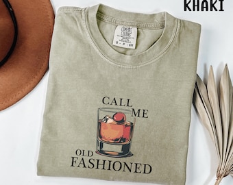 Koszula koktajlowa w stylu old fashioned: prezent dla miłośnika whisky, zabawna koszulka do picia