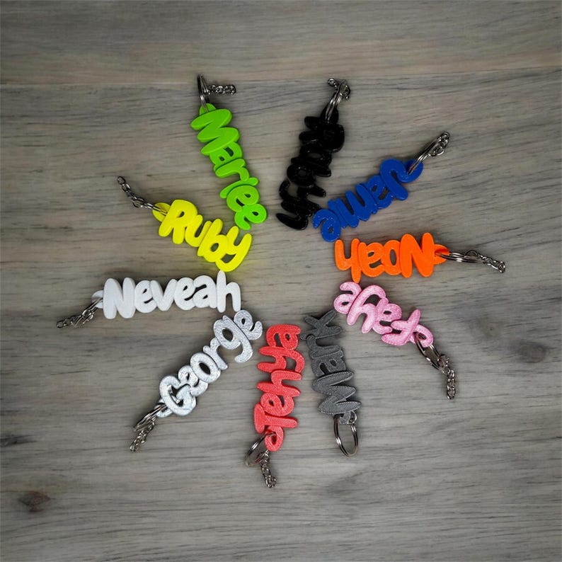 Personalised 3D Printed Name Keychain – Custom Name Keyring - Etsy