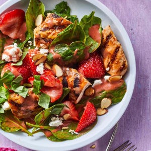 BEST RECIPE for Spinach & Strawberry Salad – Fresh, Healthy, Easy Summer Salad with Feta -Balsamic Dressing – Includes PDF Download