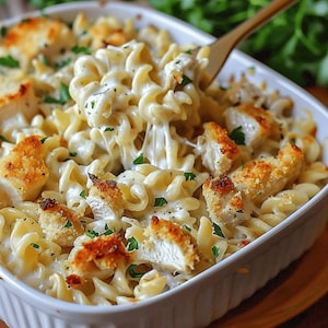 BEST RECIPE For Creamy Garlic Parmesan Chicken Pasta Bake with Bacon-Broccoli - Easy, Delicious, Family-Friendly Dinner -PDF Download