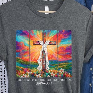 He is Not Here, He Has Risen Shirt, Christian Jesus Easter Tee, Faith Shirt, Easter Gift, Christian Shirt