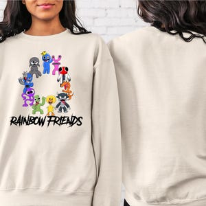 Sweater Rainbow Friends, gaming-hoodie voor feestvarken, sweatshirt feest Matching Family, sweater Rainbow Gamer Gift