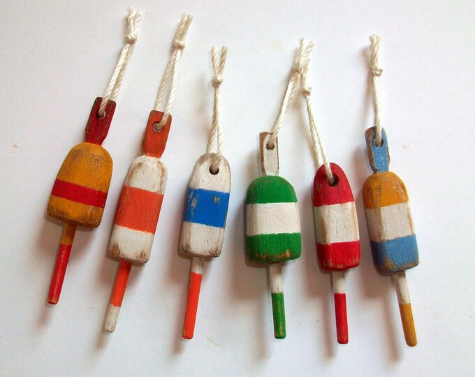 Miniature Lobster Buoys Set of 6 Etsy