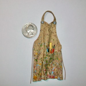 Mini Artist Apron - messy  1:12 scale