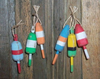 6 Dollhouse Scale Lobster Buoys