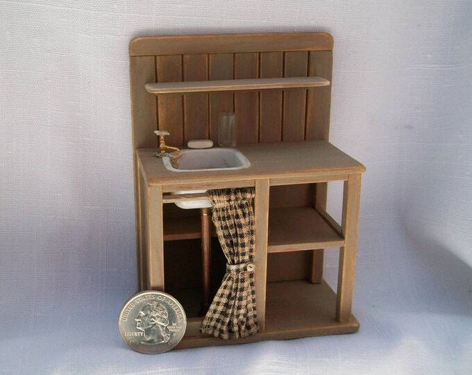 Miniature Kitchen Sink 1 Inch Scale Dollhouse Etsy