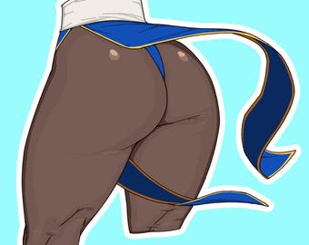 Chun-li Butt sticker - Street Fighter Peaches series