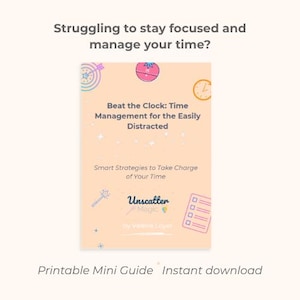 Time Management Guide, Neurodivergent-Friendly Tips (Digital Download)