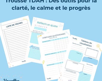 Boîte à outils TDAH - Gestion du temps - carte de motivation - imprimable ou digital - Routines