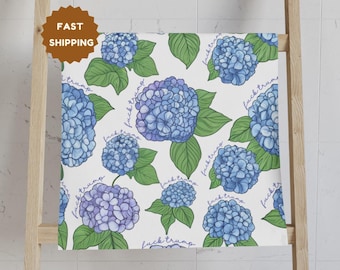 Subtile F*ck Trump Handtuch, Hortensien Küchentuch, Anti Trump Geschirrtuch, Politisches Wohndekor, FDT 4687, Demokrat Mutter Geschenk für Gärtner