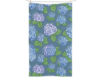 Subtle F*ck Trump Hand Towel, Hydrangeas Kitchen Towel, Anti Trump Tea Towel, Political Home Decor, FDT 4687, Democrat Mom Gift For Gardener