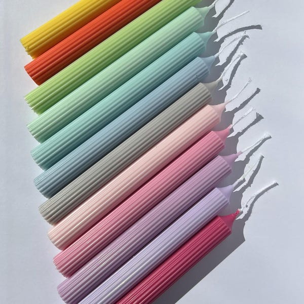Fluted taper candles