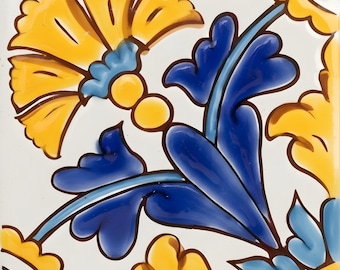 Ręcznie malowana śródziemnomorska płytka ceramiczna - Gibraltar MT030