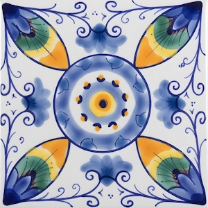 Hand Painted Mediterranean Ceramic Tile - Venzia MT026