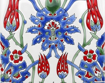 Ręcznie malowana śródziemnomorska płytka ceramiczna - Asphahan MT039