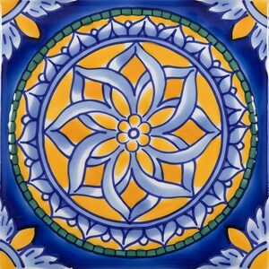 Hand Painted Mediterranean Ceramic Tile - San Paolo MT020