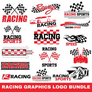 Racing Grafiken Logo 15 Designs svg png PDF Jpg, Auto Vektor SVG, Bundle Layered SVG, Cricut, Schnittdateien, digitale Vektordatei mit Ebenen, Auto Logo
