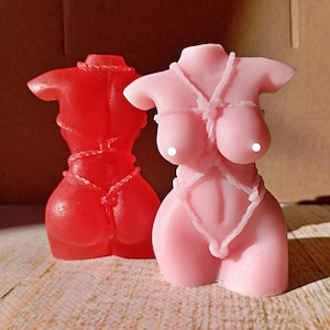 Shibari Seifenfigur, freches Geschenk für Männer, weißer Elefant als Gastgeschenk, selbstgemachte Herrenseife in Form einer Weihnachtsgöttin