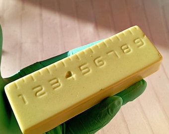 Ruler soap, school themed party favor, prank mens stocking fillers, vegan glycerin handmade decorative soap